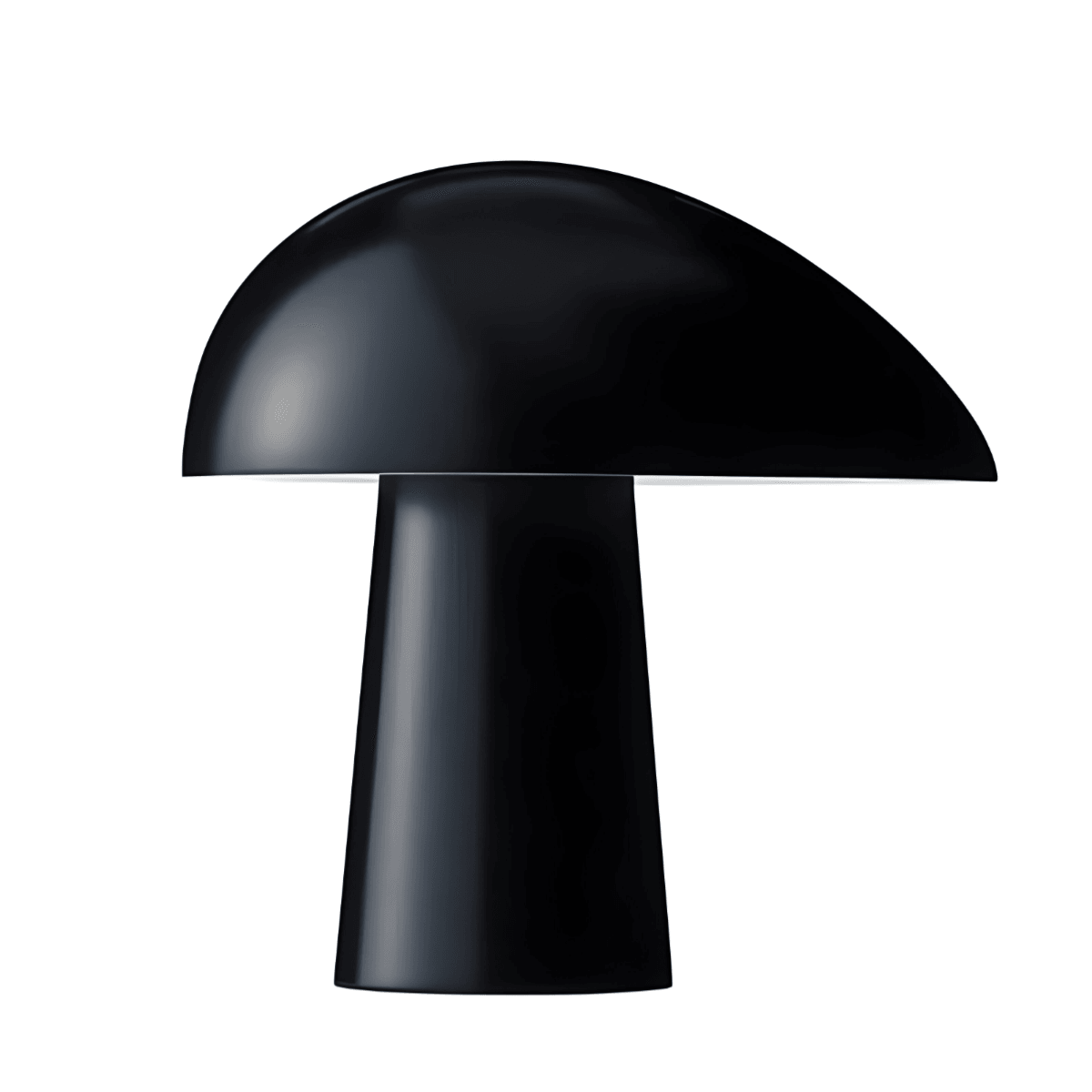 Luminária de Mesa Moderna Minimalista LED Mushroom - Preto / Ø32cm x 32cm / Branco Quente (3000K)