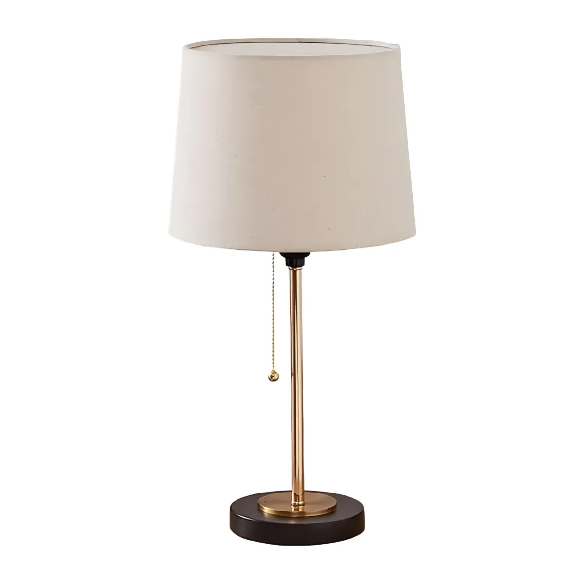 Luminária de Mesa Moderna Minimalista Madeira Metal Cúpula Lyra - Dourado e Nogueira / Branco Quente (3000K)