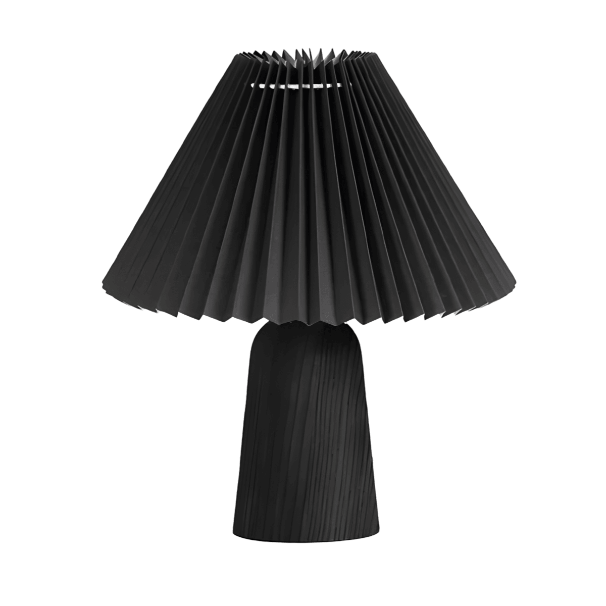 Luminária de Mesa Moderna Minimalista Madeira Zeals - I / Ébano e Preto