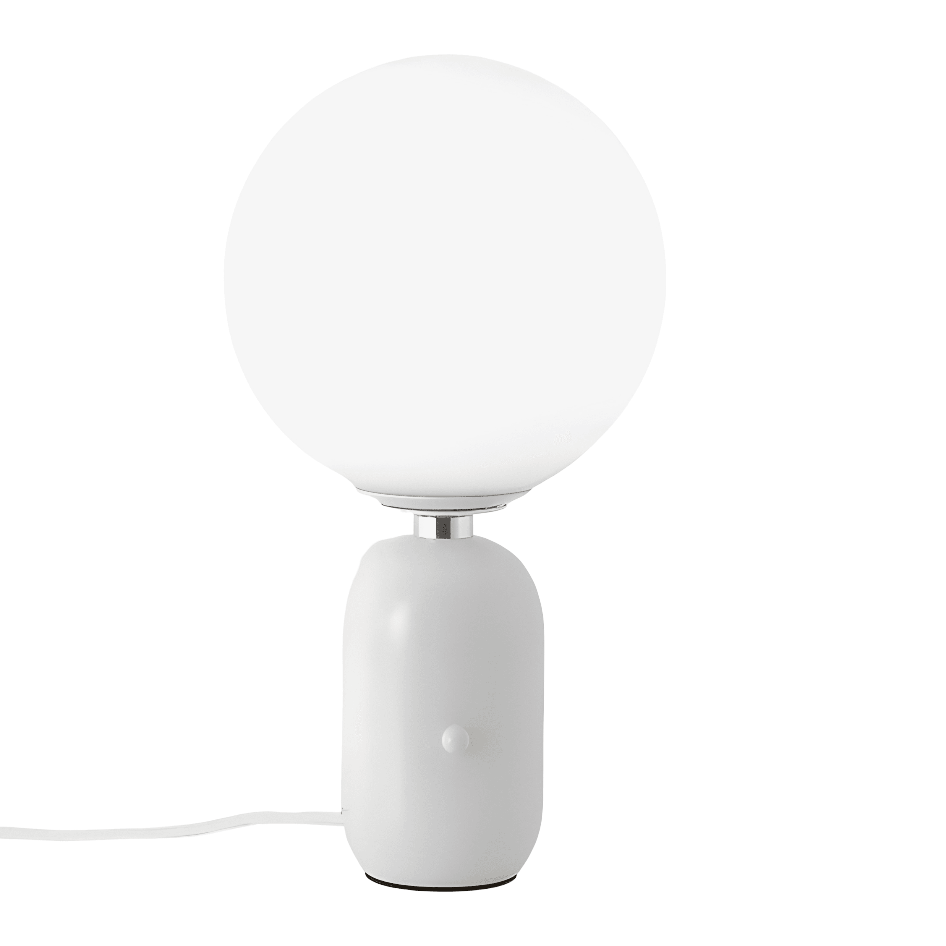 Luminária de Mesa Moderna Minimalista Metal Meggi Fate - Ø15x35cm / Branco / Branco Quente (3000K)