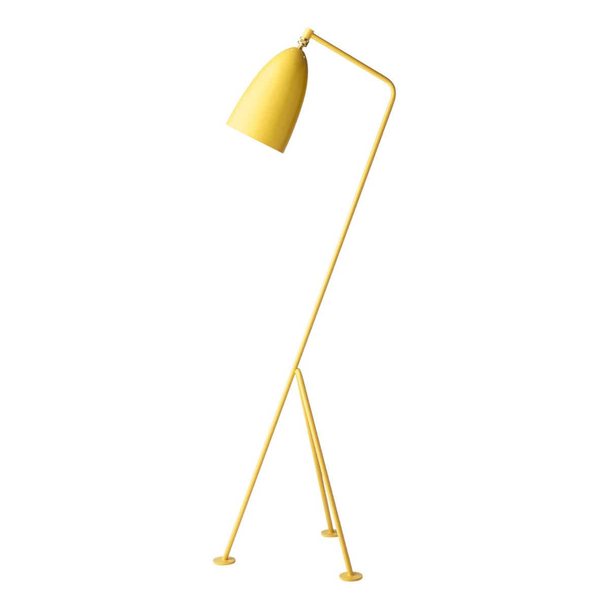 Luminária de Piso Coluna Moderna Minimalista Articulada Izae - Amarelo