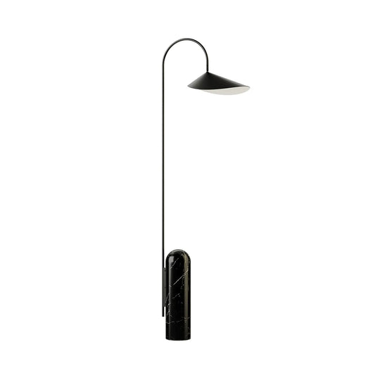 Luminária de Piso Coluna Moderna Minimalista Articulada Petal - Preto