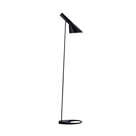 Luminária de Piso Coluna Moderna Minimalista Articulável Fang - Preto / 130cm