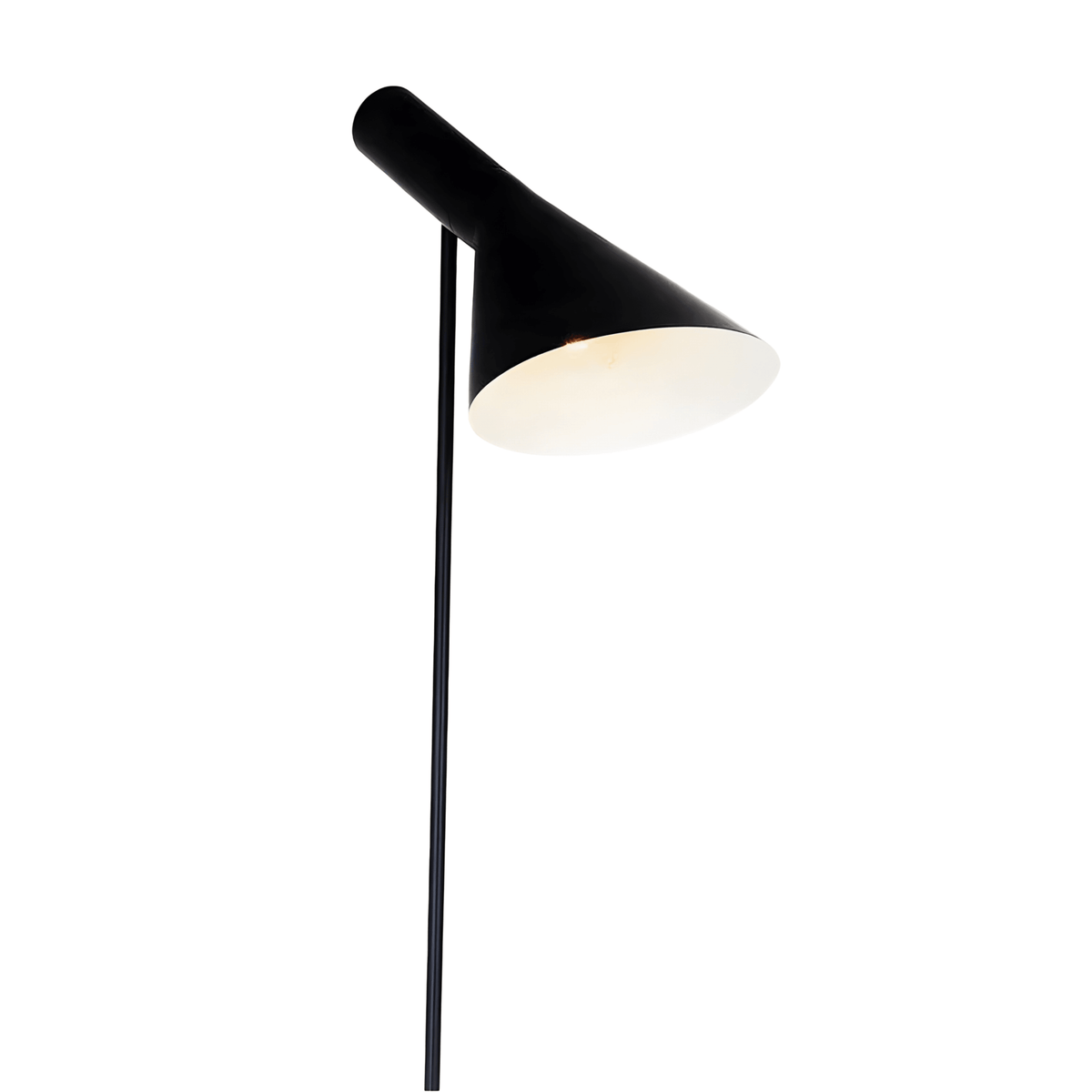 Luminária de Piso Coluna Moderna Minimalista Articulável Fang - Preto / 130cm