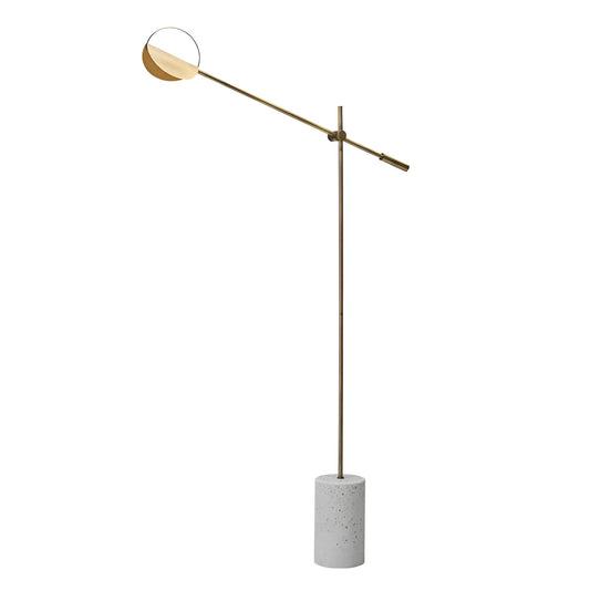 Luminária de Piso Coluna Moderna Minimalista Metal Vitay - Dourado / Branco Quente (3000K)