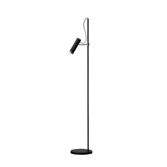 Luminária de Piso Coluna Moderna Minimalista Spot Direcionável Articulada Metal LED Dirch - Branco / Branco Quente (3000K)