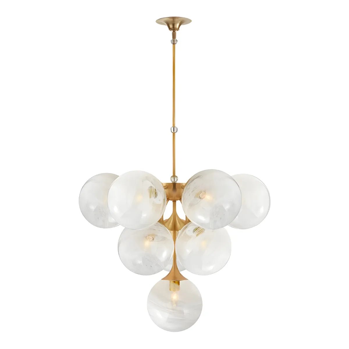 Luminária Lustre Pendente Moderno Clássico Globos Bolas Vidro Metal Hazze - ORNE™ — decor studio
