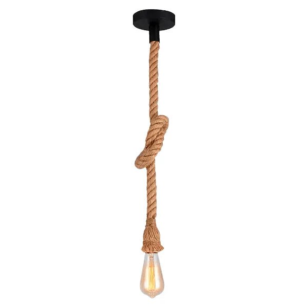Luminária Pendente Corda Rústico Vintage Retrô Industrial Vime - ORNE™ — decor studio