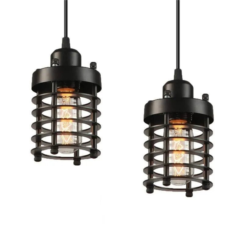 Luminária Pendente Industrial Vintage Retrô Caged - ORNE™ — decor studio