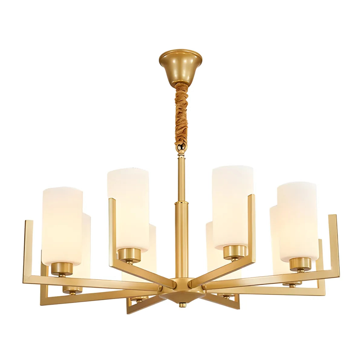 Luminária Pendente Lustre Moderna Minimalista Catte - Dourado / Ø85cm / Branco Quente (3000K)