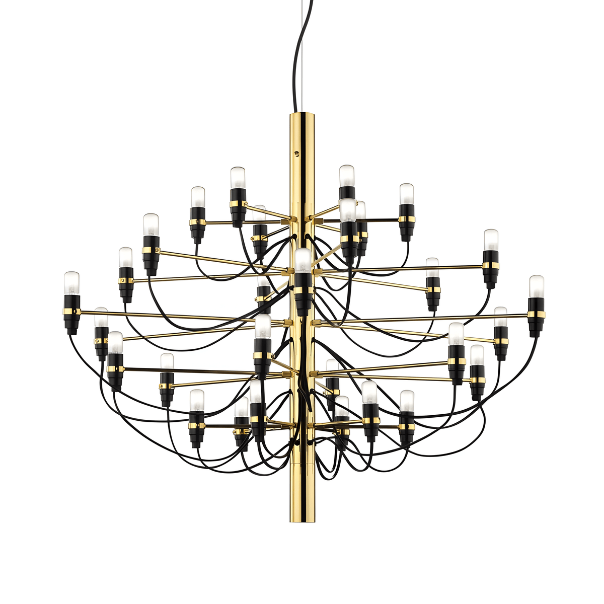 Luminária Pendente Lustre Moderna Minimalista Metal Sona - Ø69x51cm / Dourado / Branco Quente (3000K)