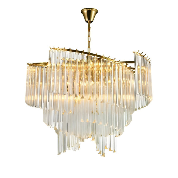 Luminária Pendente Lustre Moderno Minimalista Cristal Metal Cycle - ORNE™ — decor studio