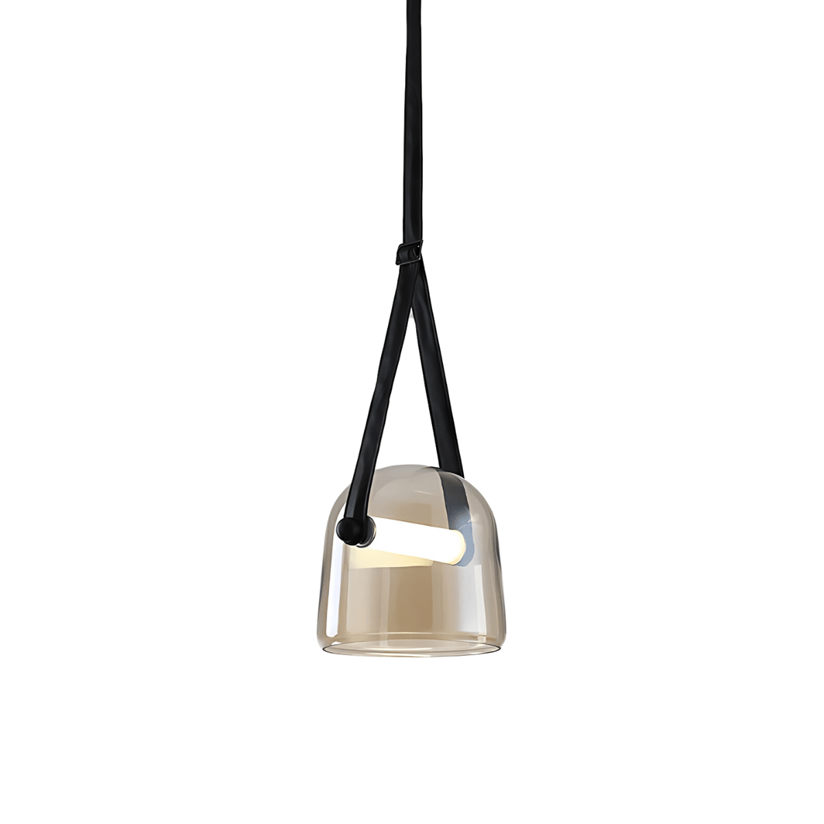 Luminária Pendente Minimalista Moderna Vidro LED Artz - Champanhe / Branco Quente (3000K)