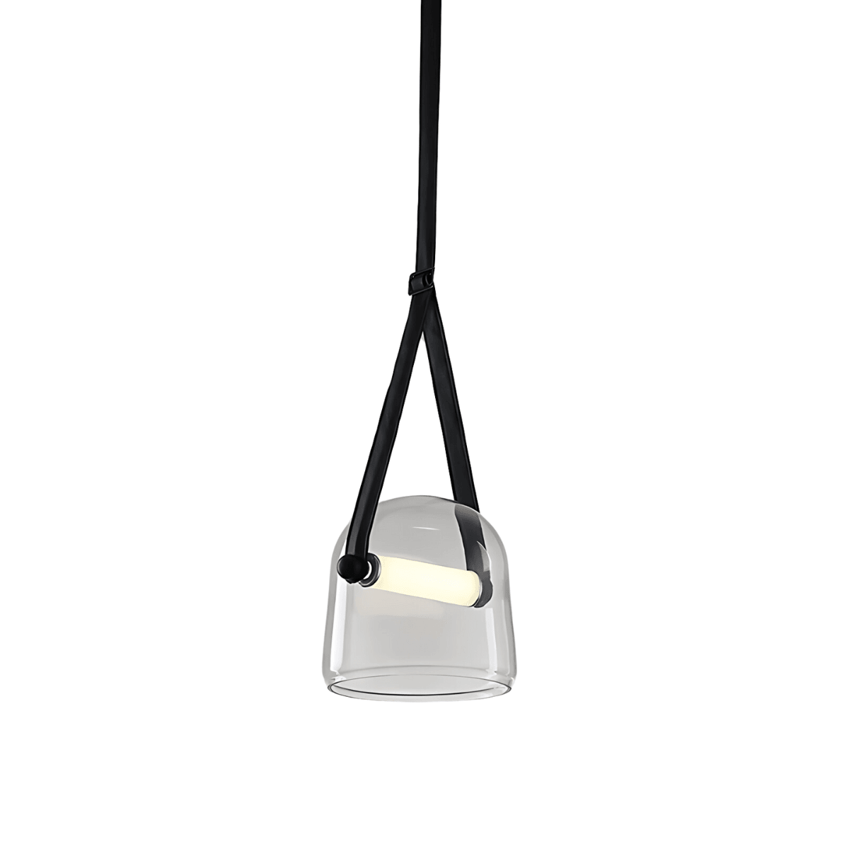 Luminária Pendente Minimalista Moderna Vidro LED Artz - Incolor / Branco Quente (3000K)