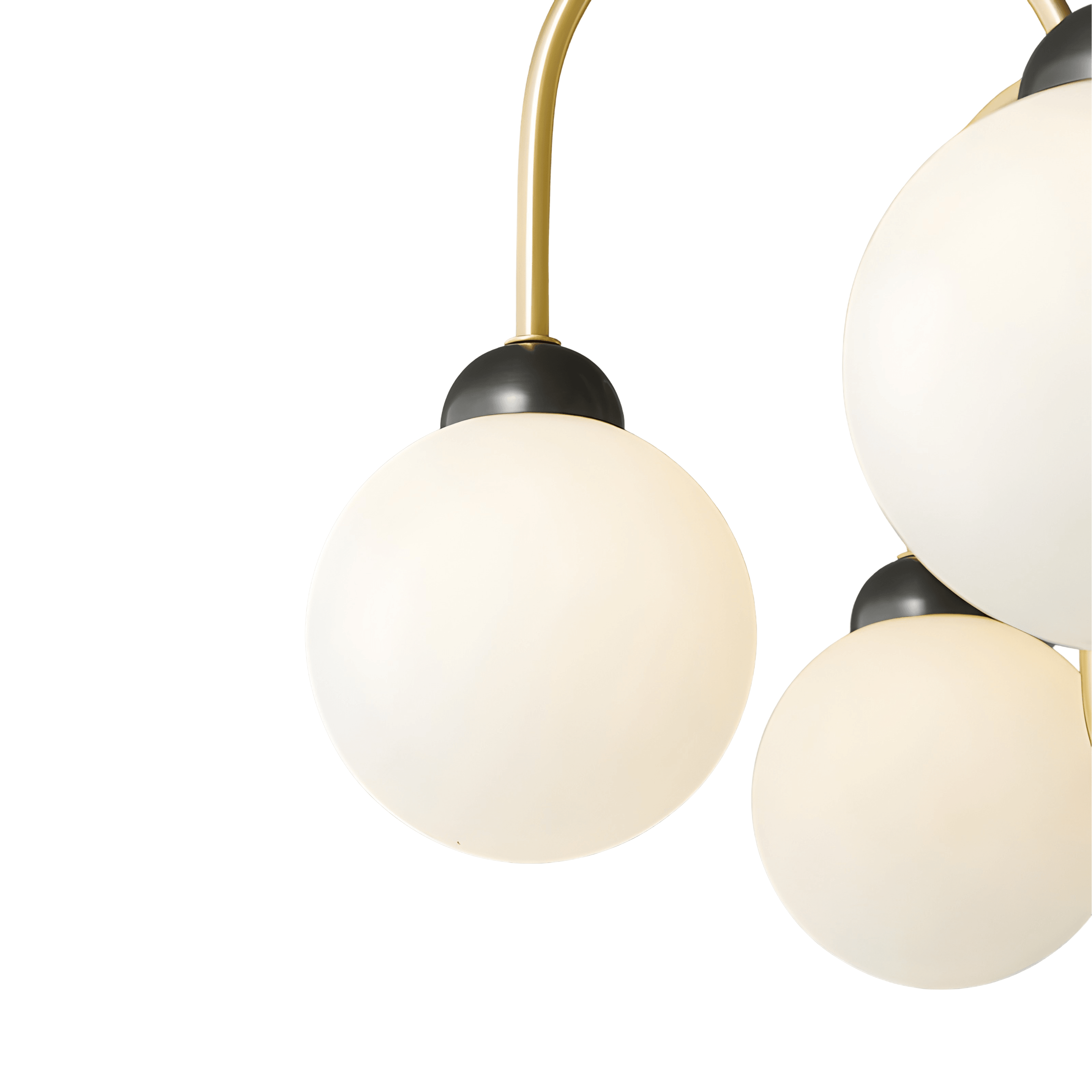 Luminária Pendente Moderna Clássica Globos Vidro Elix - Ø65cm / Branco Quente (3000K)