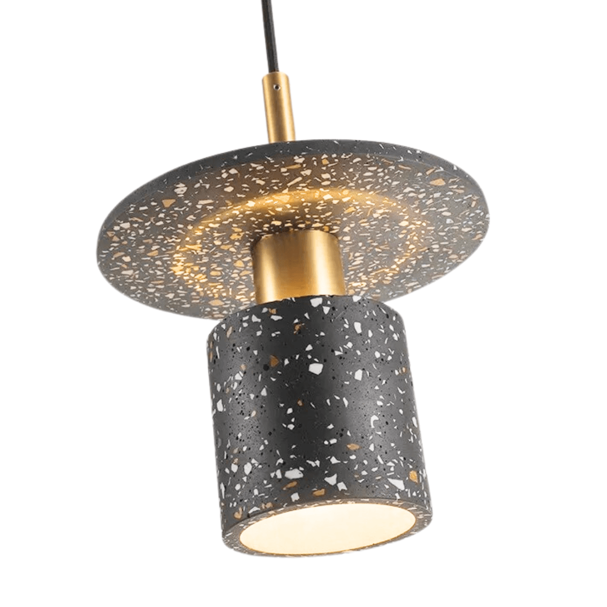 Luminária Pendente Moderna Industrial Granilite Shimmer - Preto