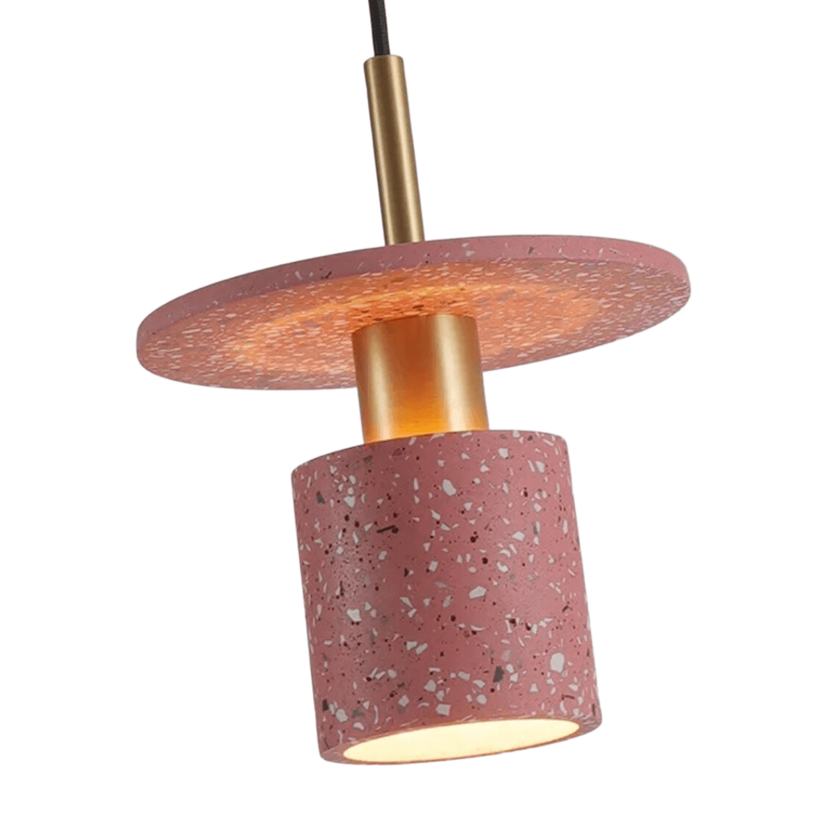 Luminária Pendente Moderna Industrial Granilite Shimmer - Rosa