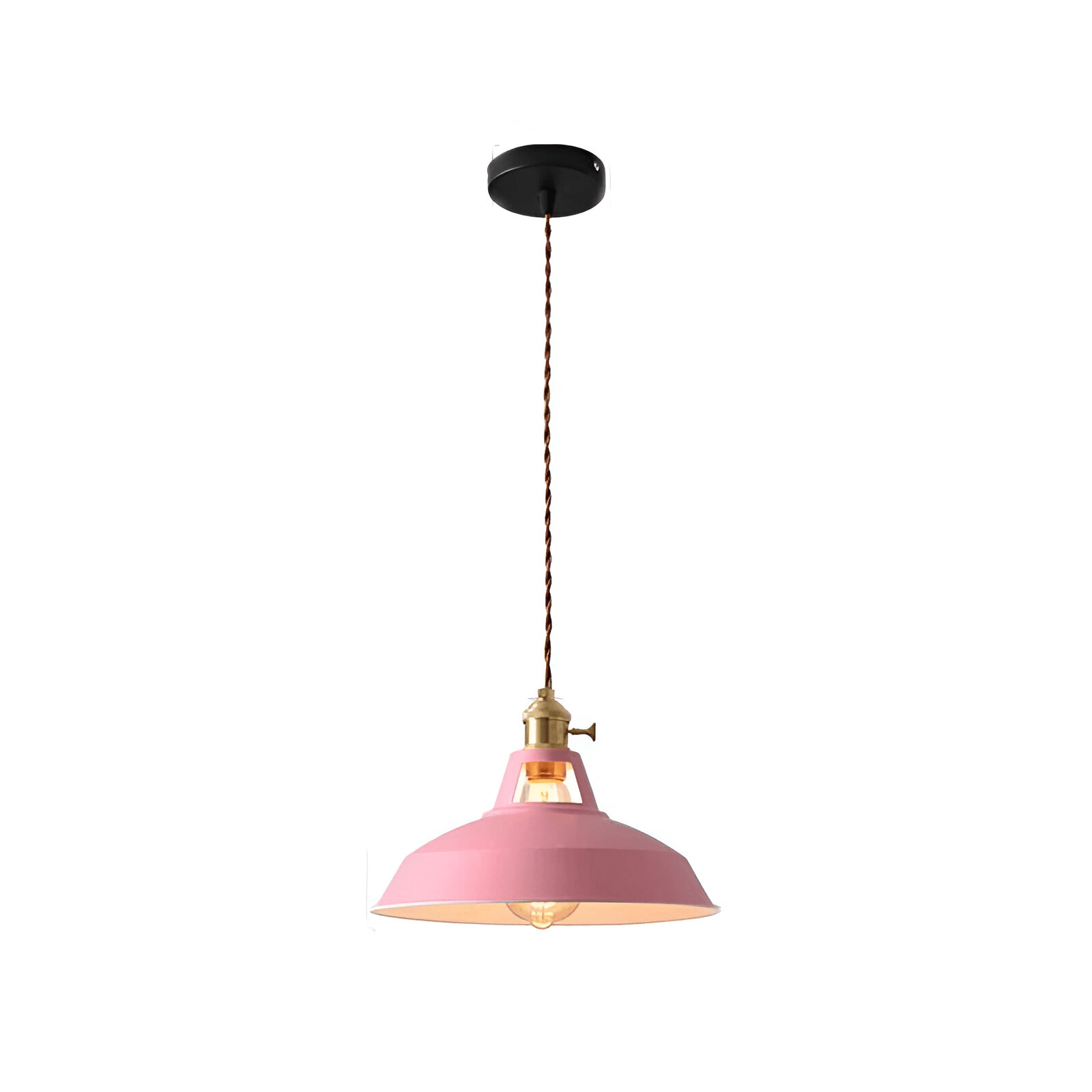 Luminária Pendente Moderna Industrial Vintage Retrô Colors - Rosa