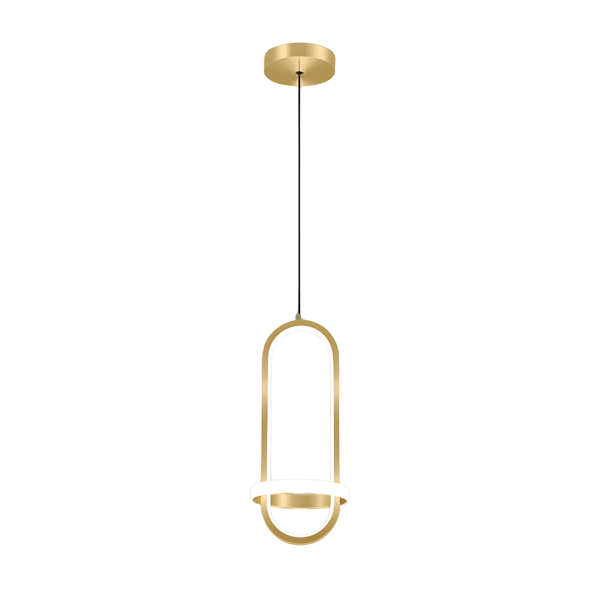 Luminária Pendente Moderna Minimalista Arco Metal LED Loop - ORNE™ — decor studio