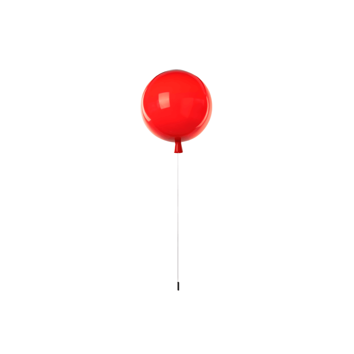 Luminária Pendente Moderna Minimalista Infantil Baloon - Brilho / Vermelho / Ø20cm