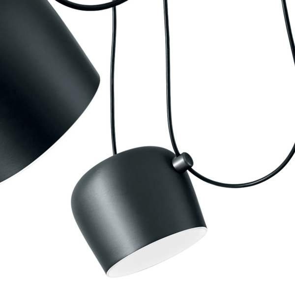 Luminária Pendente Moderna Minimalista Fantasy 3 Cúpulas Preto Ø18cm - ORNE™ — decor studio
