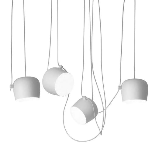Luminária Pendente Moderna Minimalista Fantasy 4 Cúpulas Branco Ø18cm - ORNE™ — decor studio