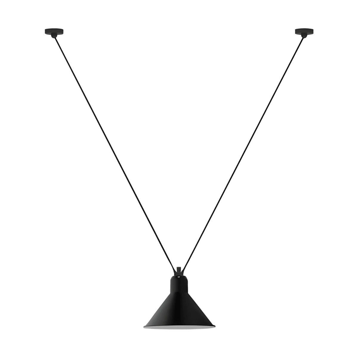 Luminária Pendente Moderna Minimalista Industrial Metal Vega - 1 lâmpada / Preto / 6-10W