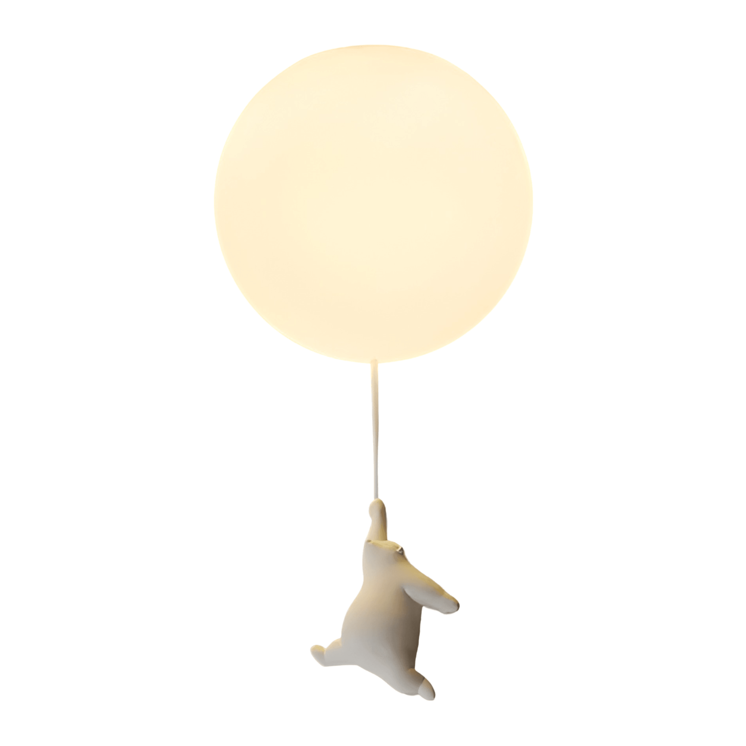 Luminária Pendente Moderna Minimalista Infantil Balão Globo Fly - D / Ø20CM / Branco