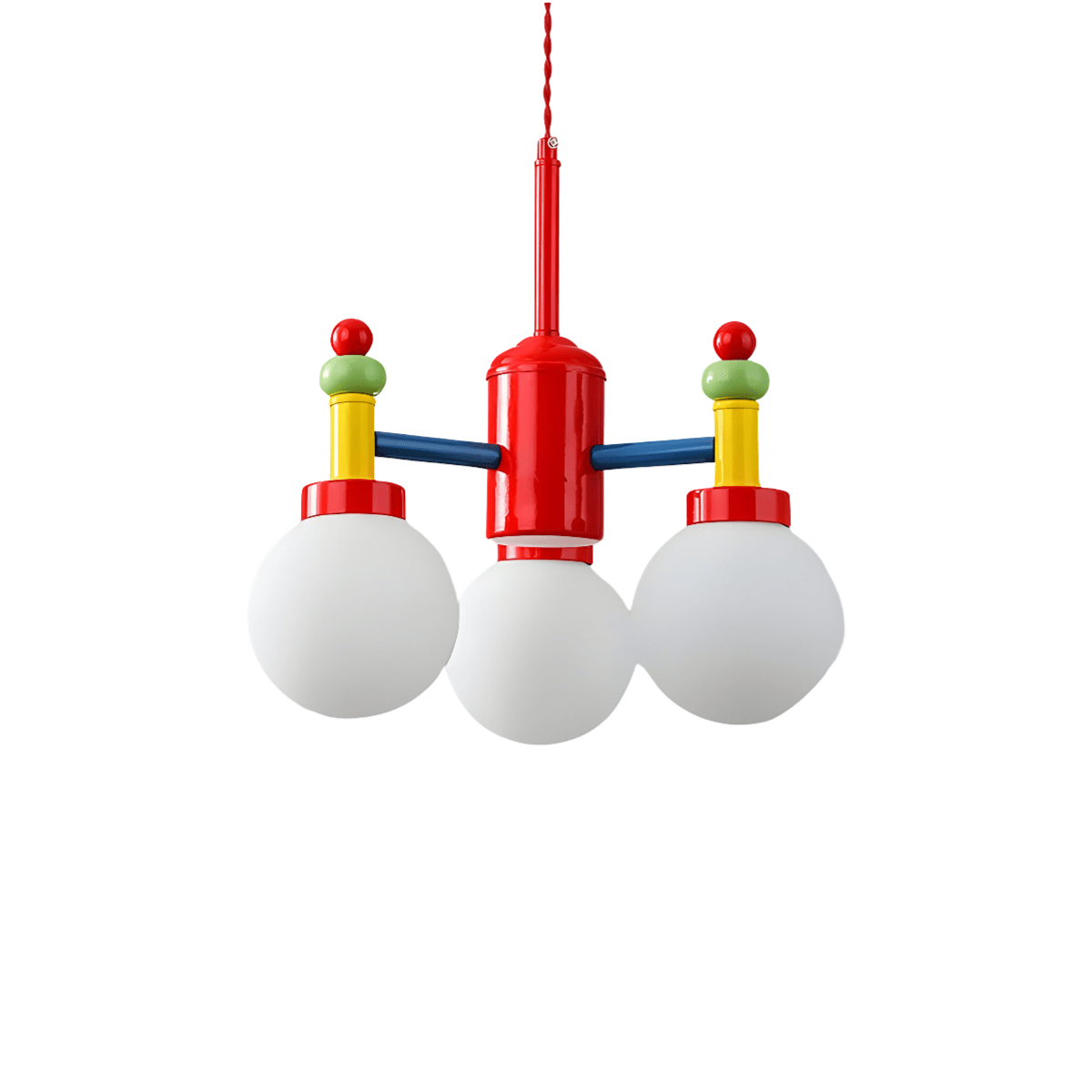  Luminária Pendente Moderna Minimalista Infantil Metal Vidro Ziago - ORNE™ — decor studio