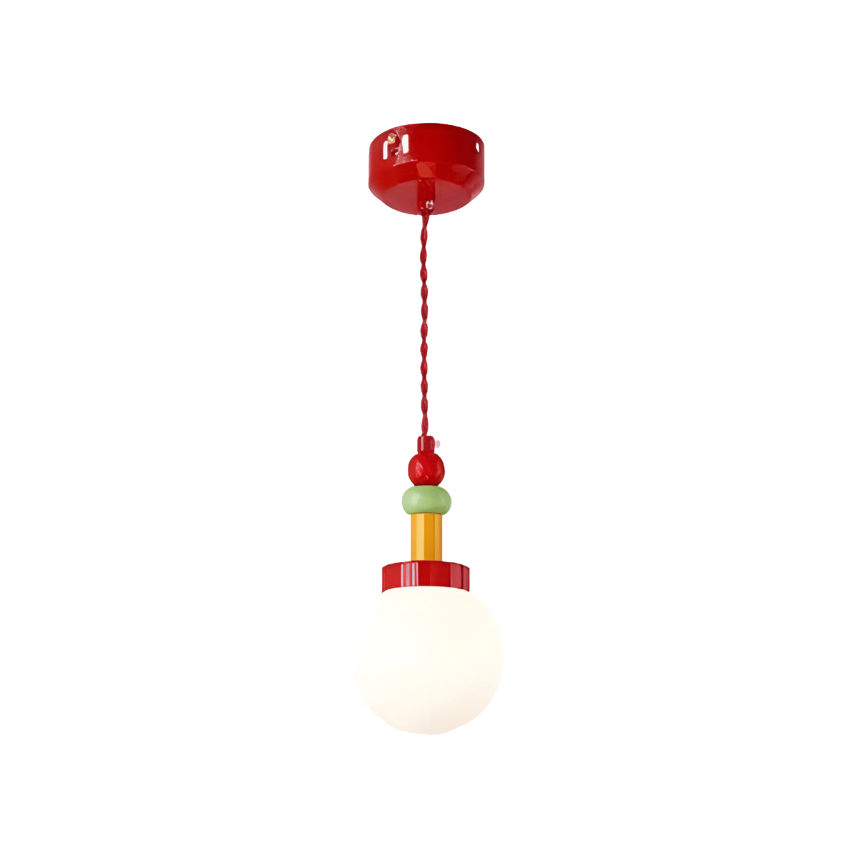  Luminária Pendente Moderna Minimalista Infantil Metal Vidro Ziago - ORNE™ — decor studio