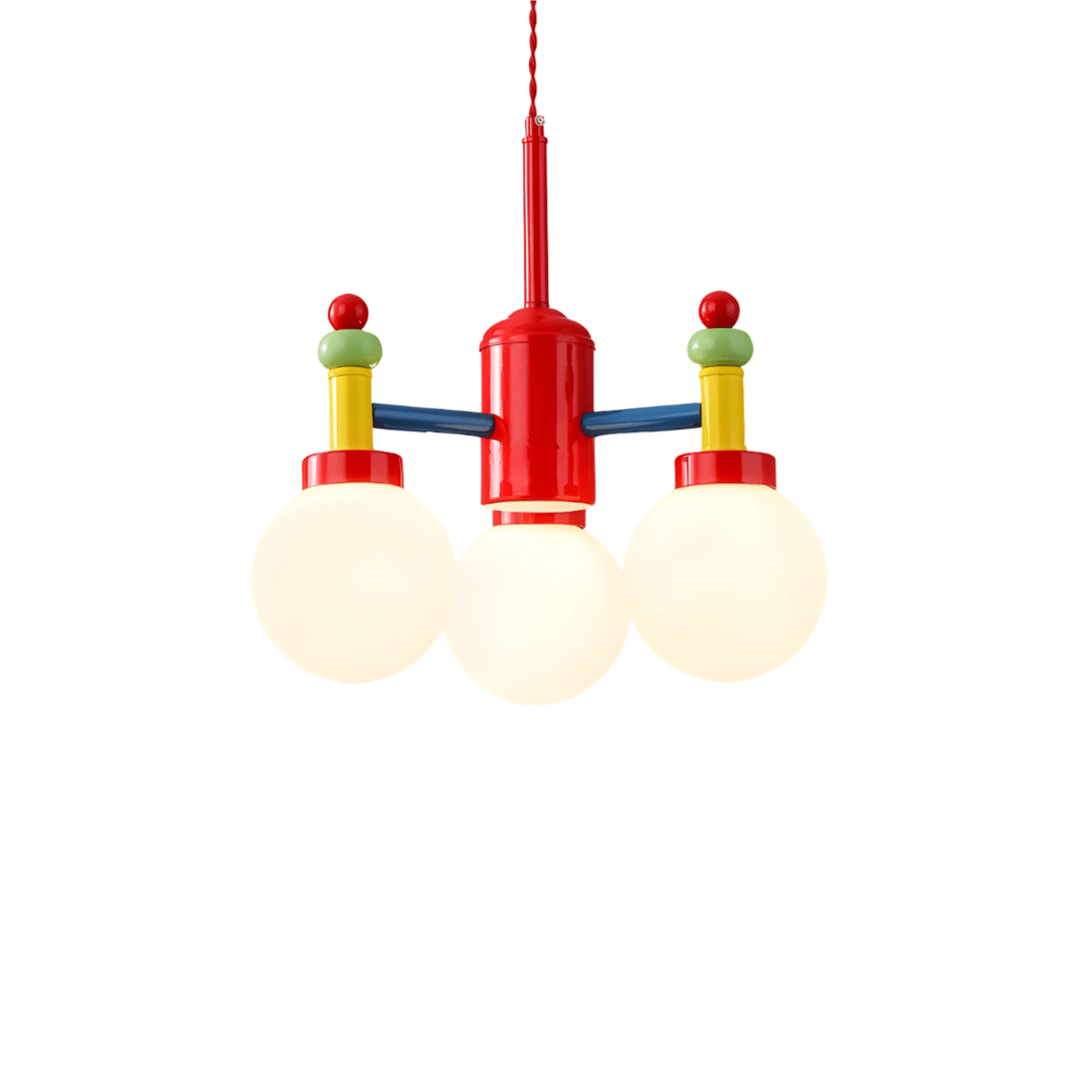  Luminária Pendente Moderna Minimalista Infantil Metal Vidro Ziago - ORNE™ — decor studio