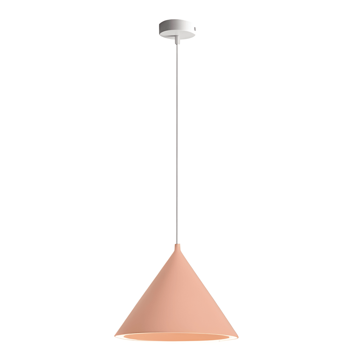 Luminária Pendente Moderna Minimalista LED Giza - Rosa / Ø31cm / Branco Quente (3000K)