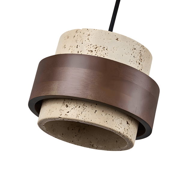 Luminária Pendente Moderna Minimalista LED Mármore Madeira Porgme - ORNE™ — decor studio