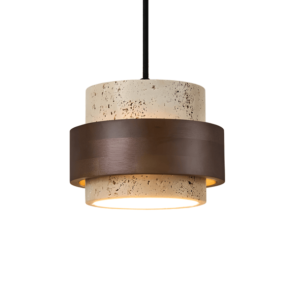 Luminária Pendente Moderna Minimalista LED Mármore Madeira Porgme - ORNE™ — decor studio