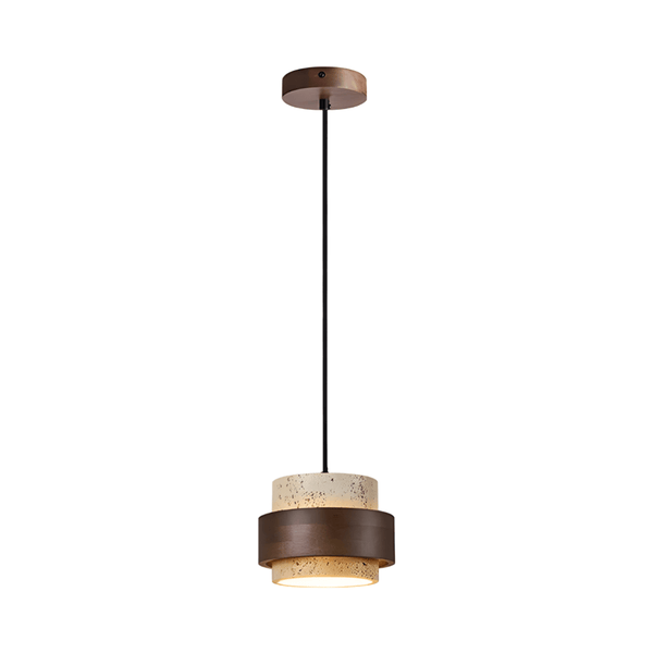Luminária Pendente Moderna Minimalista LED Mármore Madeira Porgme - ORNE™ — decor studio