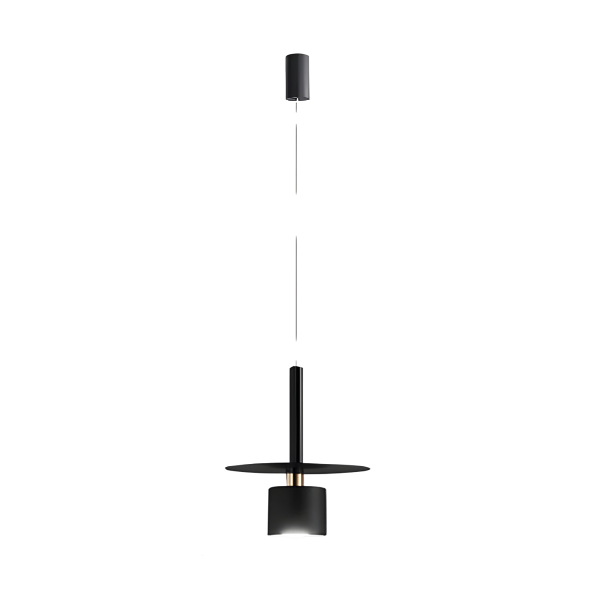 Luminária Pendente Moderna Minimalista LED Metal Ottega - B / Preto / 7W / Branco Quente (3000K)