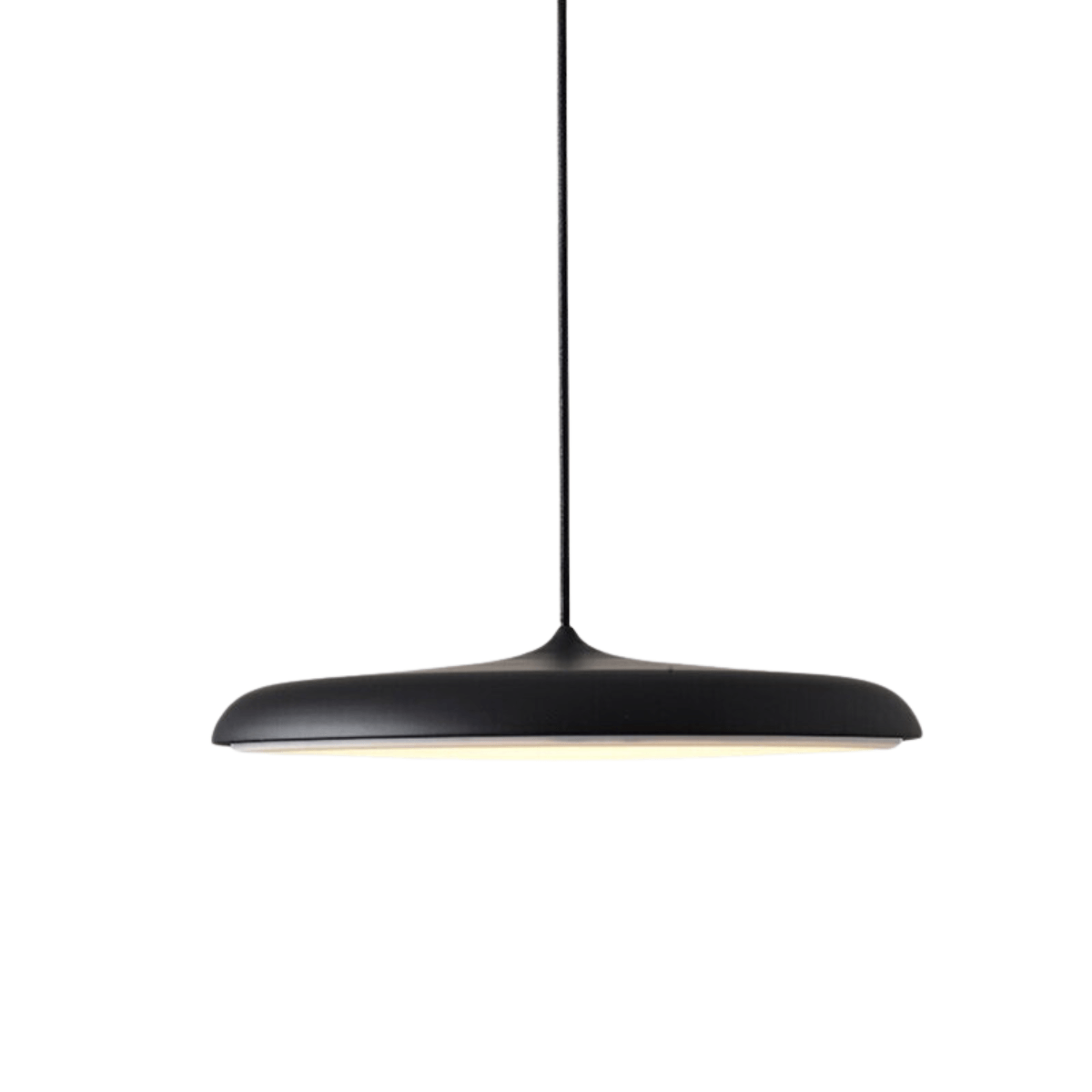 Luminária Pendente Moderna Minimalista LED Mungo - Preto / Ø25cm / Branco Quente (3000K)