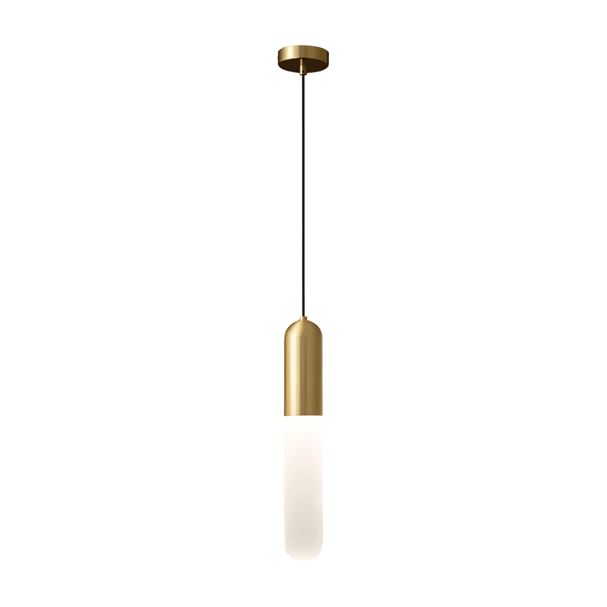 Luminária Pendente Moderna Minimalista LED Pill - Dourado / 1 lâmpada / Branco Quente (3000K)