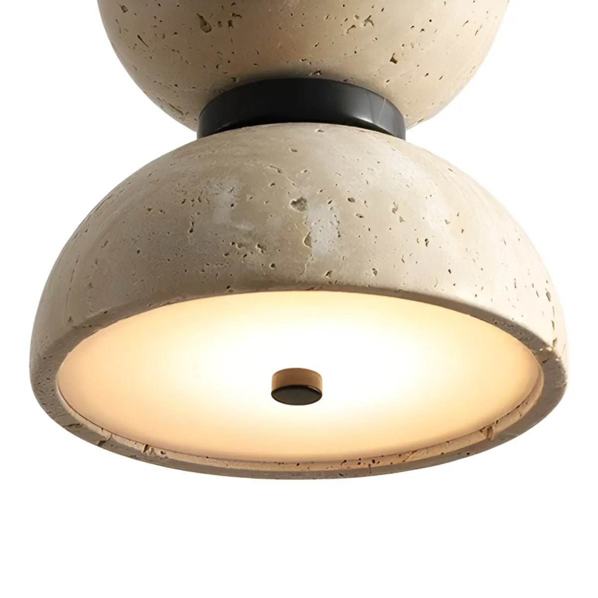 Luminária Pendente Moderna Minimalista Madeira Mármore Travertino Zyla - ORNE™ — decor studio
