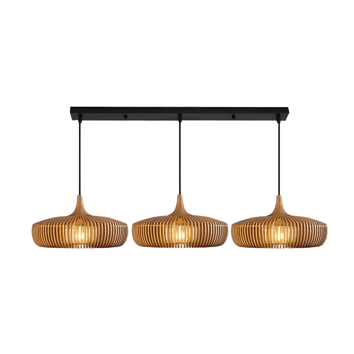 Luminária Pendente Moderna Minimalista Madeira Mogan - ORNE™ — decor studio