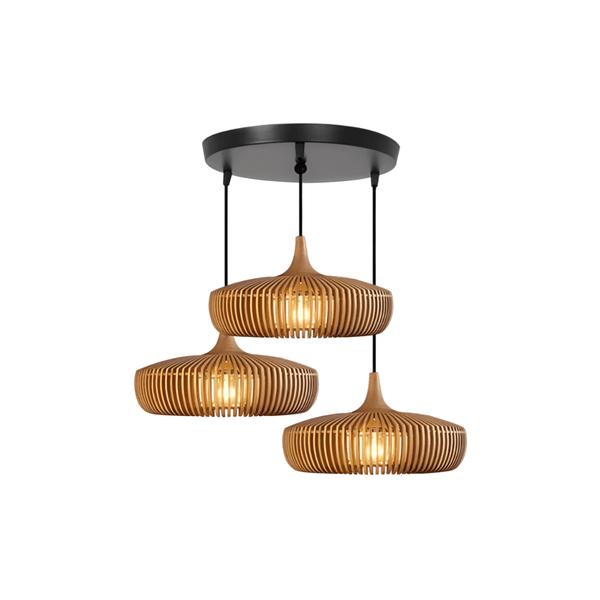 Luminária Pendente Moderna Minimalista Madeira Mogan - ORNE™ — decor studio