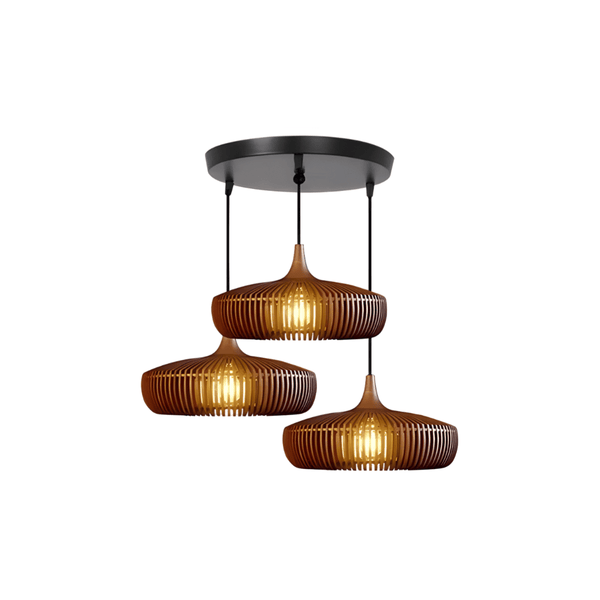 Luminária Pendente Moderna Minimalista Madeira Mogan - ORNE™ — decor studio