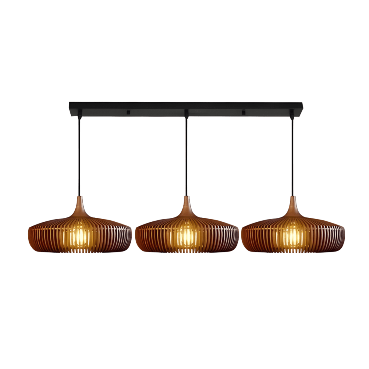 Luminária Pendente Moderna Minimalista Madeira Mogan - ORNE™ — decor studio