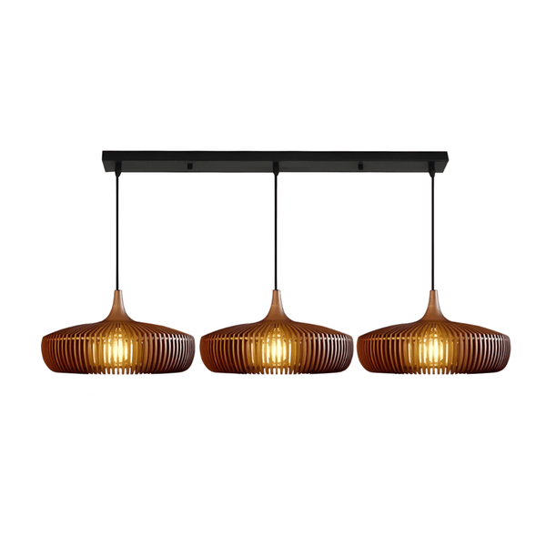 Luminária Pendente Moderna Minimalista Madeira Mogan - ORNE™ — decor studio