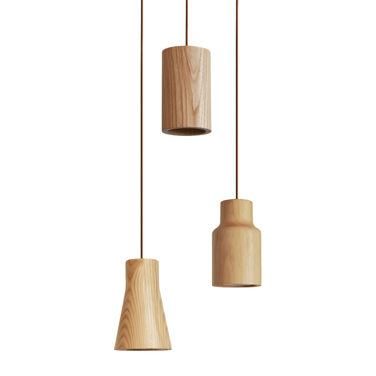 Luminária Pendente Moderna Minimalista Madeira Tiena - ORNE™ — decor studio
