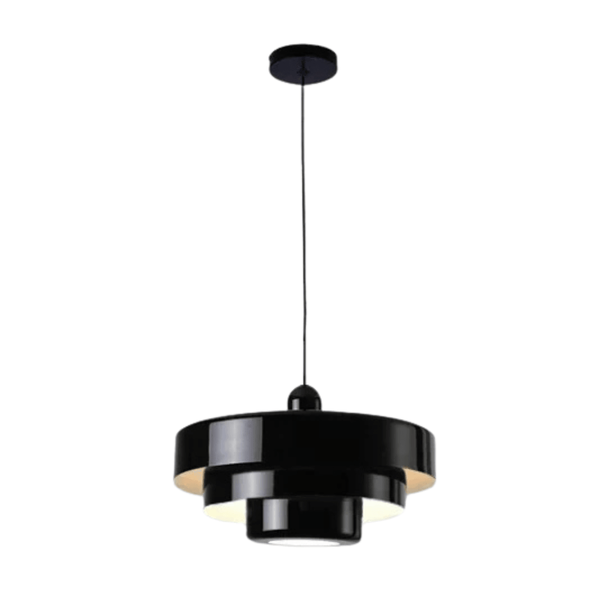 Luminária Pendente Moderna Minimalista Mag - Preto / Ø35cm