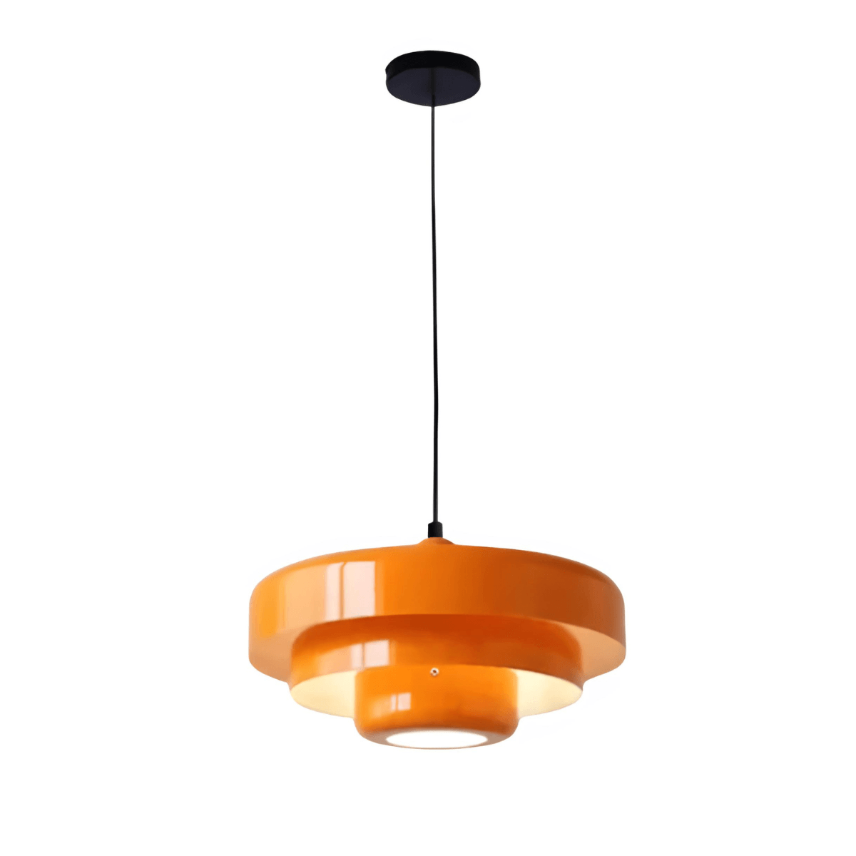 Luminária Pendente Moderna Minimalista Mag - Laranja / Ø35cm