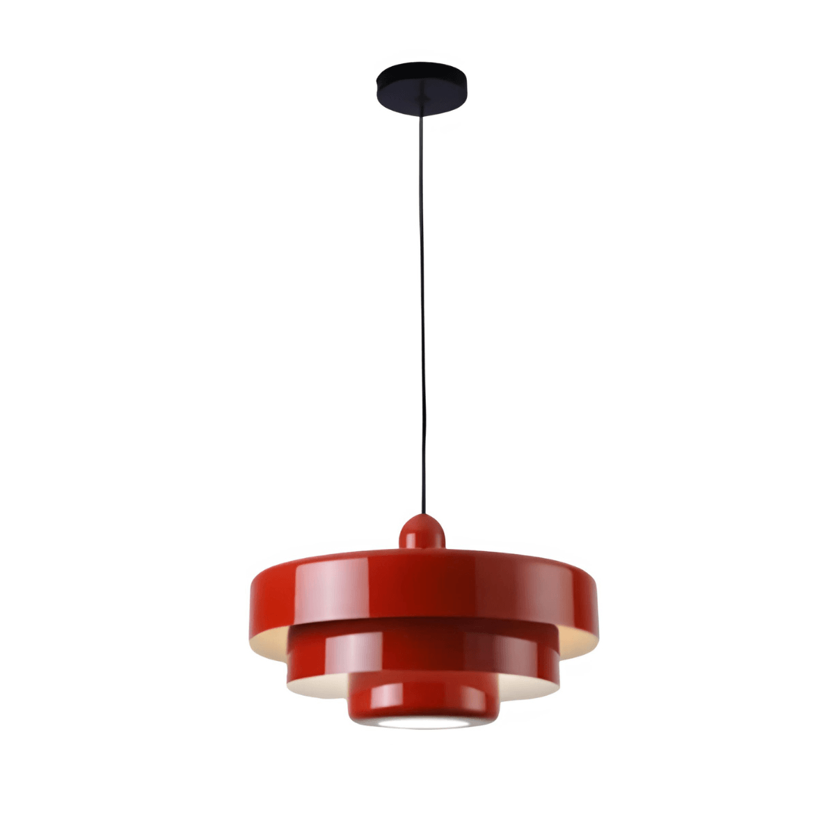 Luminária Pendente Moderna Minimalista Mag - Vermelho / Ø35cm