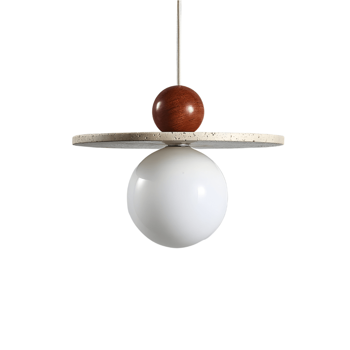 Luminária Pendente Moderna Minimalista Mármore Travertino Cantilo - ORNE™ — decor studio