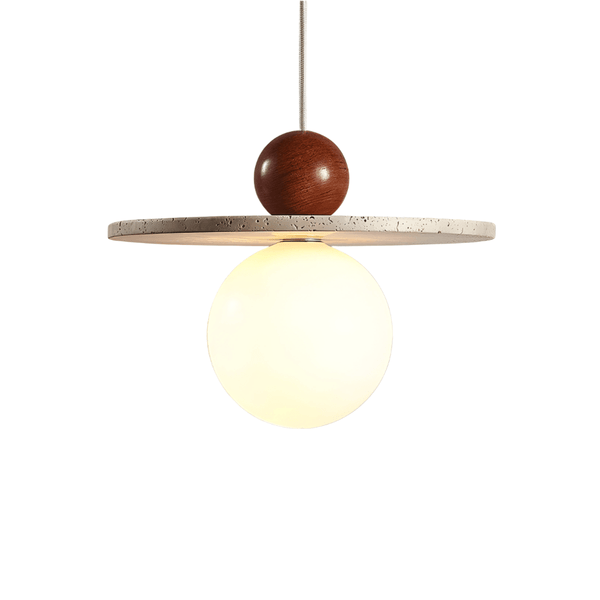 Luminária Pendente Moderna Minimalista Mármore Travertino Cantilo - ORNE™ — decor studio